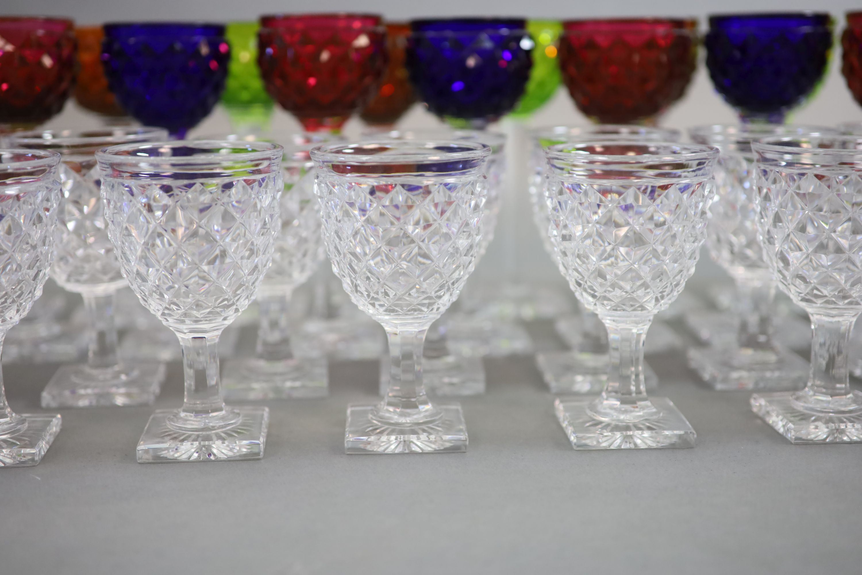A part suite of Baccarat table glass
